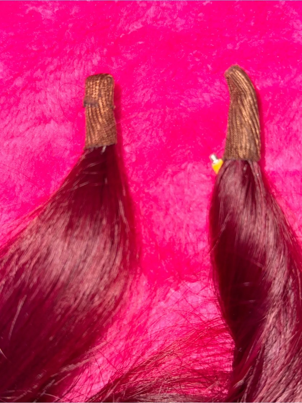 Red Burgundy Bendable Curly Hair Extensions - Unbranded